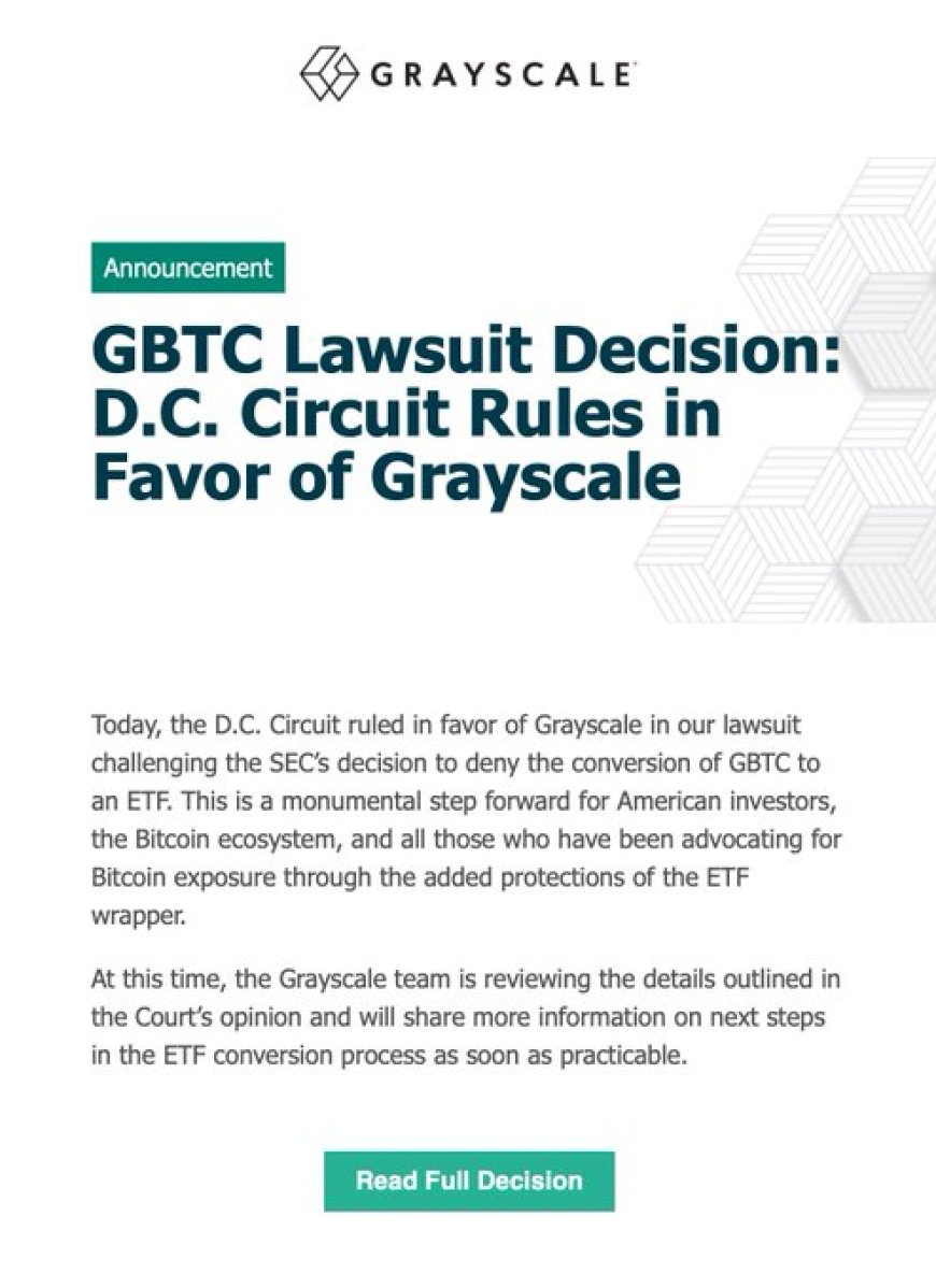 Grayscale’s wins petition for review in bitcoin ETF case against SEC